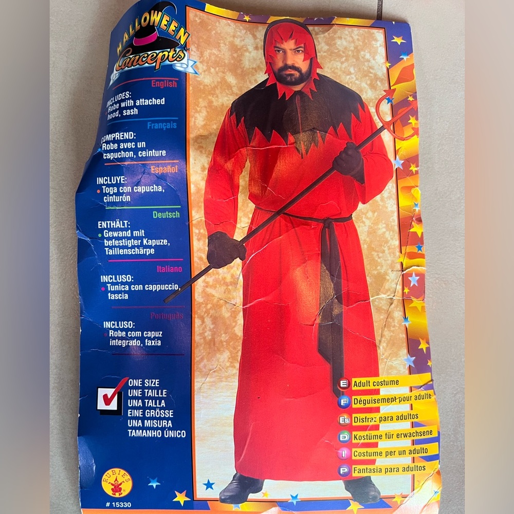 Red devil robe costume
